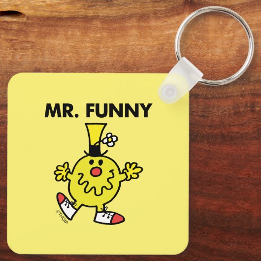 de heer Funny | Funny Face Sleutelhanger (Achterkant)