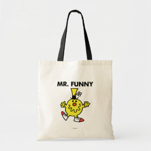 de heer Funny Funny Face Tote Bag