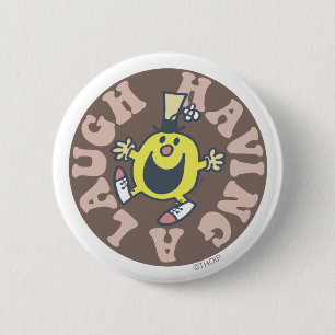 De heer Funny heeft een Laugh Ronde Button 5,7 Cm