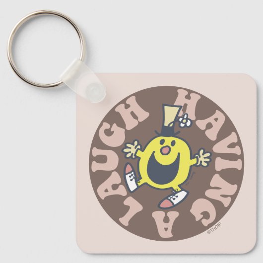 De heer Funny heeft een Laugh Sleutelhanger (Voorkant)