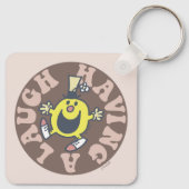 De heer Funny heeft een Laugh Sleutelhanger (Achterkant)