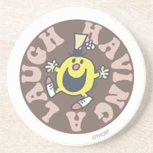 De heer Funny heeft een Laugh Zandsteen Onderzetter