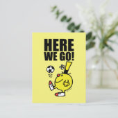 de heer Funny Juggling A Voetbal Briefkaart (Staand voorkant)