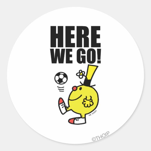 de heer Funny Juggling A Voetbal Ronde Sticker (Voorkant)
