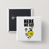 de heer Funny Juggling A Voetbal Vierkante Button 5,1 Cm (Voorkant /achterkant)