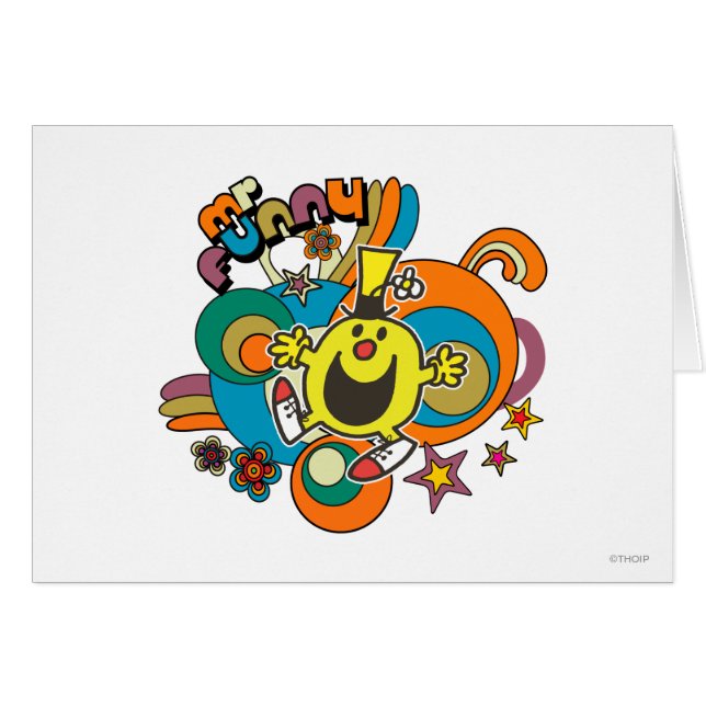 de heer Funny | Kleurrijke sterren en wervelkolom (Voorkant Horizontaal)