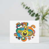 de heer Funny | Kleurrijke sterren en wervelkolom Briefkaart (Staand voorkant)