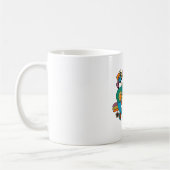 de heer Funny | Kleurrijke sterren en wervelkolom Koffiemok (Links)