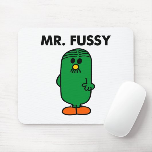 De heer Fussy, goed gefundeerd Muismat (Met muis)