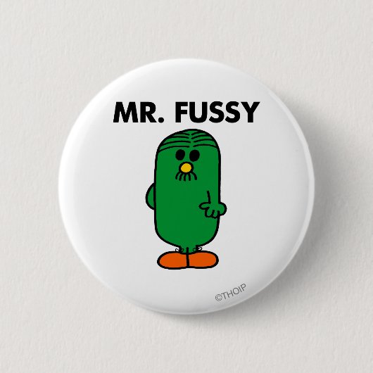 De heer Fussy, goed gefundeerd Ronde Button 5,7 Cm (Voorkant)