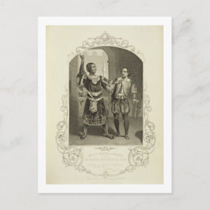 de heer G. V. Brooke als Othello en James Bennett Briefkaart