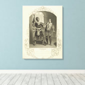 de heer G. V. Brooke als Othello en James Bennett Canvas Afdruk (Insitu (Houten vloer))