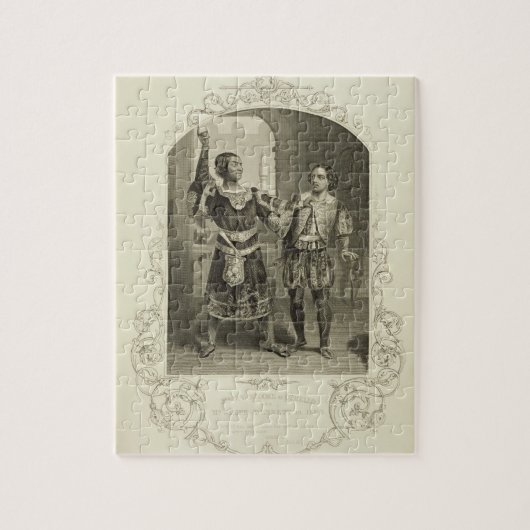 de heer G. V. Brooke als Othello en James Bennett  Legpuzzel (Verticaal)