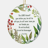 De Heer gaat voor je uit Deut 31: 8 Aanpassen Keramisch Ornament (Links)