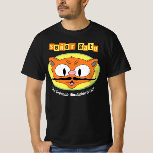 De heer Gato "De charmante kat met de snor!" T-shirt