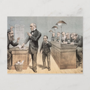 De heer Gladstone en zijn Clerks Briefkaart