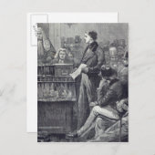 De heer Gladstone geeft zijn eerste toespraak Briefkaart (Voorkant / Achterkant)