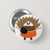 De heer Gobble Candy Corn, knop Ronde Button 5,7 Cm (Voorkant /achterkant)
