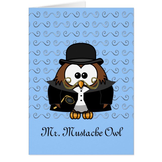 de heer Gold Mustache Owl (Voorkant)