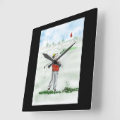 de heer Golf Wall Clock Vierkante Klok (Hoek)