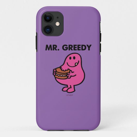 de heer Greedy Eating Cake Case-Mate iPhone Case (Achterkant)