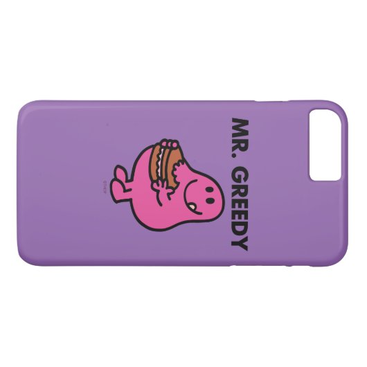 de heer Greedy Eating Cake Case-Mate iPhone Case (Achterkant (Horizontaal))