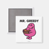 de heer Greedy Eating Cake Magneet (Voorkant / Achterkant)
