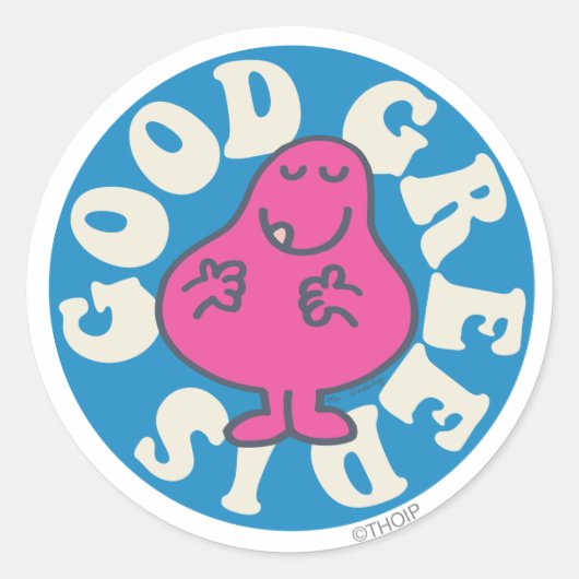 de heer Greedy | Greed is goed Ronde Sticker (Voorkant)