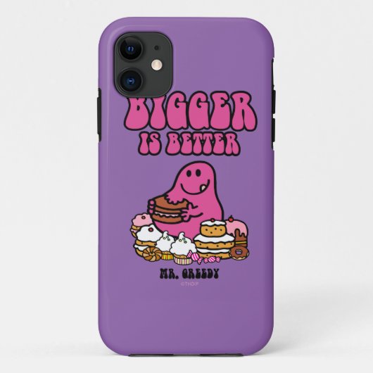 de heer Greedy | Groter is beter Case-Mate iPhone Case (Achterkant)