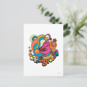 de heer Greedy | Kleurrijke zwenken en sterren Briefkaart (Staand voorkant)