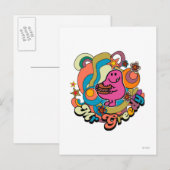 de heer Greedy | Kleurrijke zwenken en sterren Briefkaart (Voorkant / Achterkant)