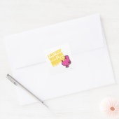 De heer Greedy wil meer Vierkante Sticker (Envelop)