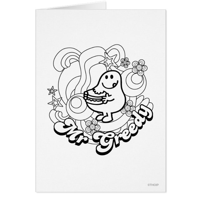 de heer Greedy | Zwart-witzwijn en sterren (Voorkant)