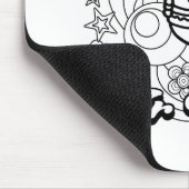 de heer Greedy | Zwart-witzwijn en sterren Muismat (Hoek)