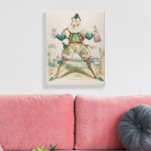 De heer Grimaldi als Clown Canvas Afdruk (Insitu (Woonkamer))