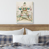 De heer Grimaldi als Clown Canvas Afdruk (Insitu (Slaapkamer))