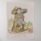 De heer Grimaldi als Clown, die de Poster (Voorkant)