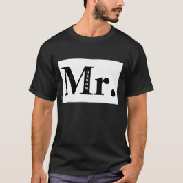 De heer Groom High Contrast Black and White Minima T-shirt