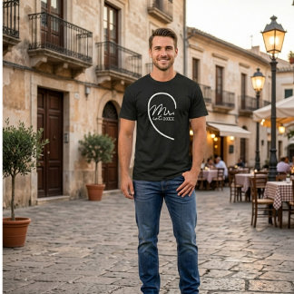 De heer Groom Net getrouwd | Huwelijksreis Koppel T-shirt