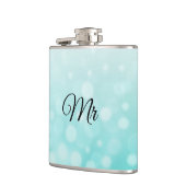 De heer Groom of Husbands Blauwgroen Flask Heupfles (Links)