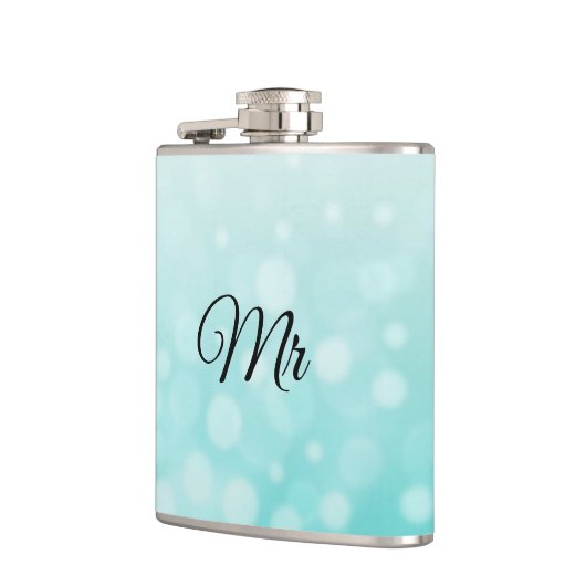 De heer Groom of Husbands Blauwgroen Flask Heupfles (Links)