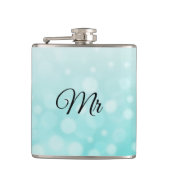 De heer Groom of Husbands Blauwgroen Flask Heupfles (Voorkant)