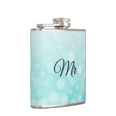 De heer Groom of Husbands Blauwgroen Flask Heupfles (Rechts)