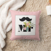 de heer groom Peachy Mustache Flora en Fauna Pillo Kussen (Deken)