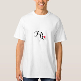 de heer Groom Wedding Pas getrouwd Husband Couples T-shirt