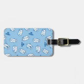 de heer Grumpy | Blue Emotion Toss Pattern Bagagelabel (Voorkant horizontaal)