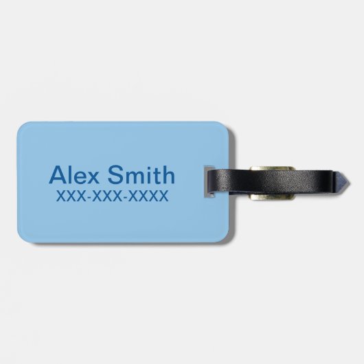 de heer Grumpy | Blue Emotion Toss Pattern Bagagelabel (Achterkant horizontaal)