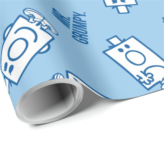 de heer Grumpy | Blue Emotion Toss Pattern Cadeaupapier (Rol Hoek)