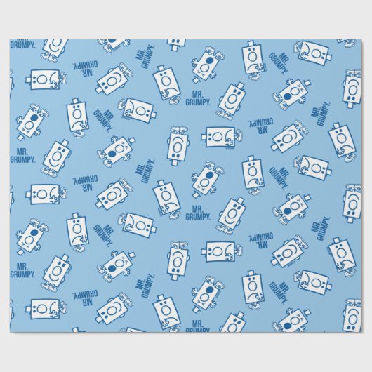de heer Grumpy | Blue Emotion Toss Pattern Cadeaupapier (Vlak)