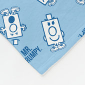 de heer Grumpy | Blue Emotion Toss Pattern Fleece Deken (Hoek)